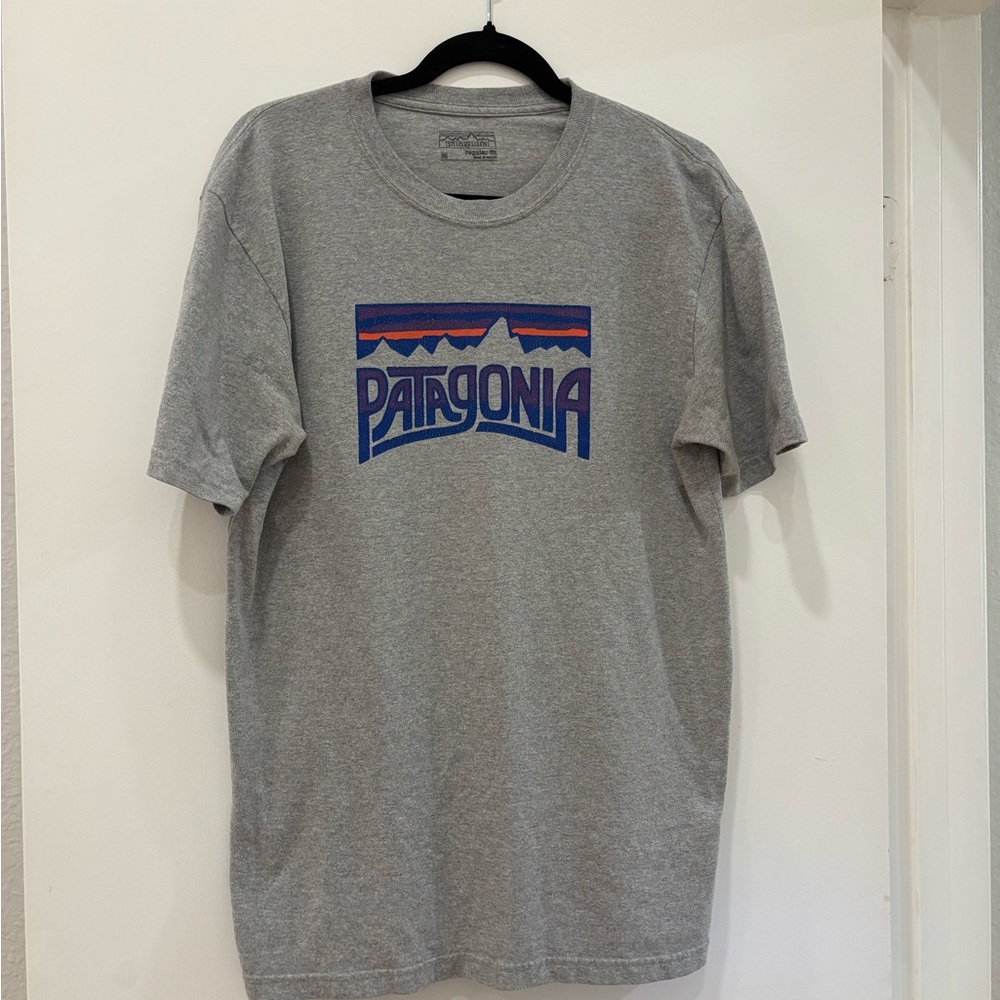 Men's Patagonia Classic graphic Short Sleeve Tee shirt outerwear sustainability